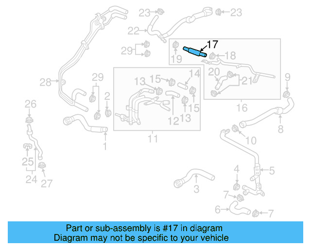 Rear Hose 5Q0-122-449-B - View 4