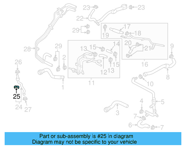 Connector Hose Holder 1K0-121-093-BN - View 6