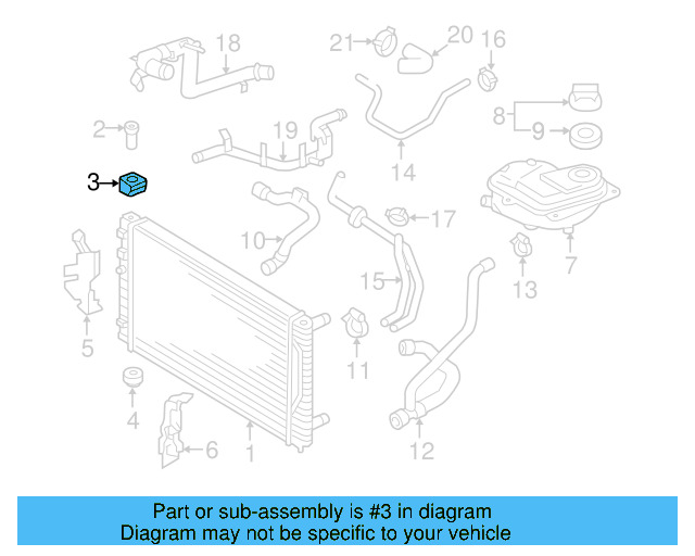 Radiator Insulator 8D0-121-276 - View 16