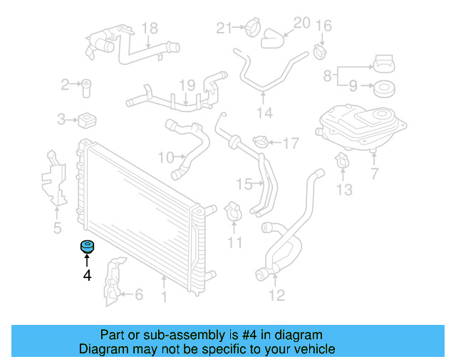 Radiator Insulator 8D0-121-275 - View 18