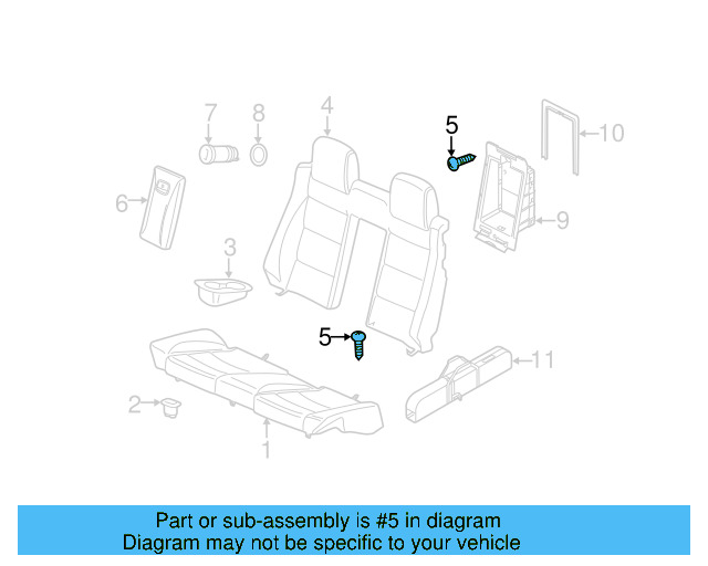 Seat Back Assembly Bolt N-910-201-02 - View 3