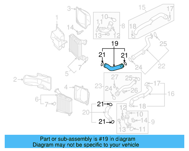 Lower Hose 7L6-145-968-B - View 3