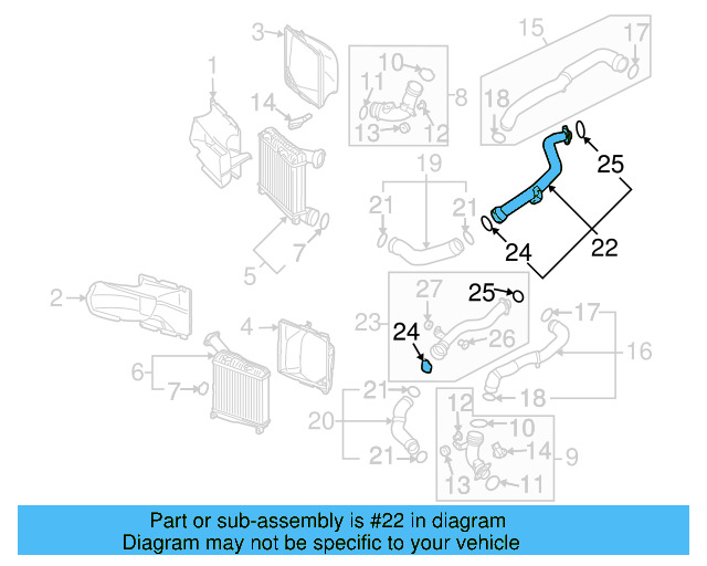 Upper Hose 7L6-145-942-B - View 4