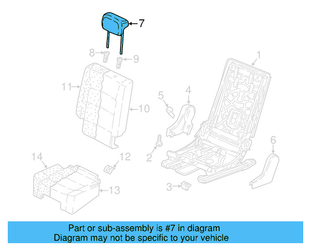 Headrest 5NN-885-901-D-ZGJ - View 6