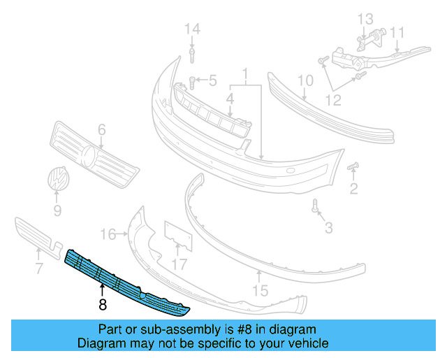 Grille 3B0-853-677-B-B41 - View 3