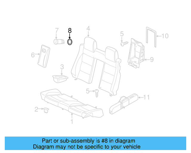 Handle Base Seal 1J0-820-749-C - View 4