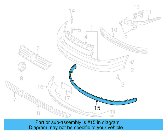 Molding (Unpainted) 3b0807720gru - View 3