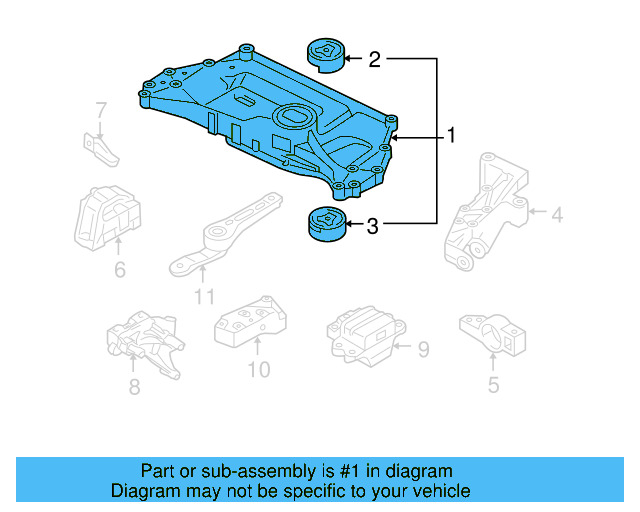 Engine Cradle 1K0-199-313-AL - View 28