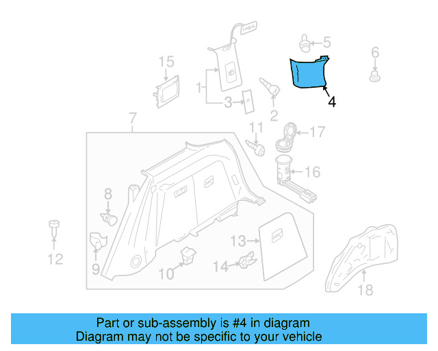 Rear Trim 7L6-867-246-AL-3U5