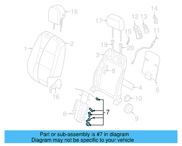 Lumbar Support Hardware Kit 1K0-898-955 - View 15