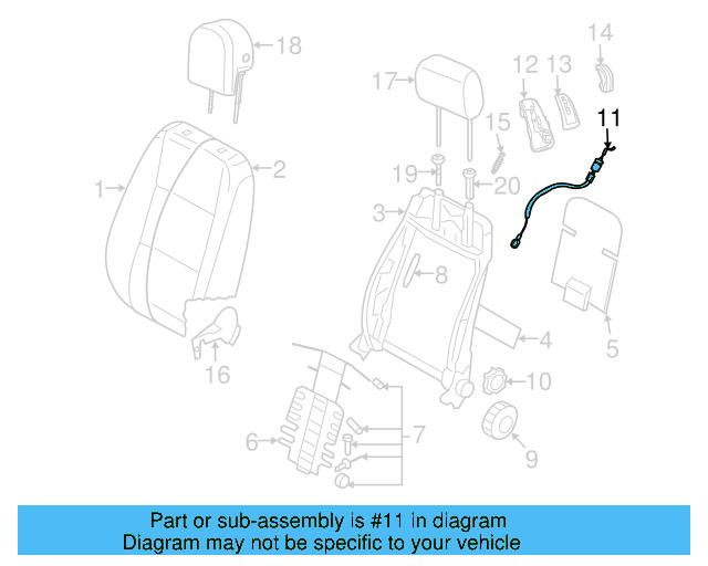 Adjust Handle 1K0-882-252-A-3U6 - View 10