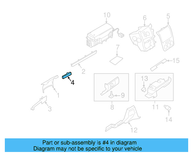 Center Molding 1K1-858-420-B9A - View 3