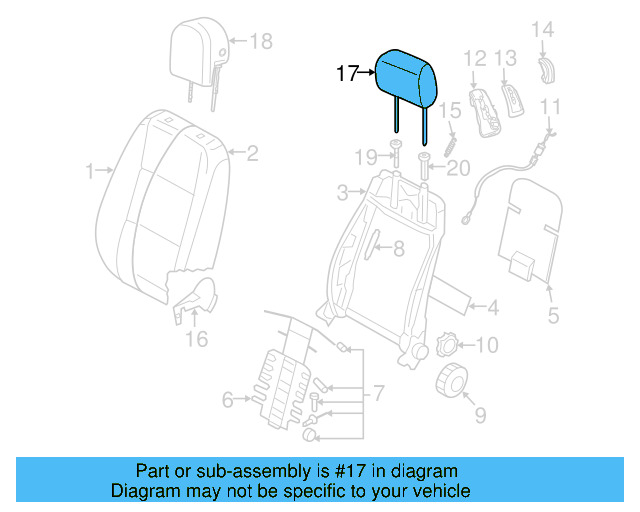 Headrest 1K0-881-903-BA-8AB - View 4