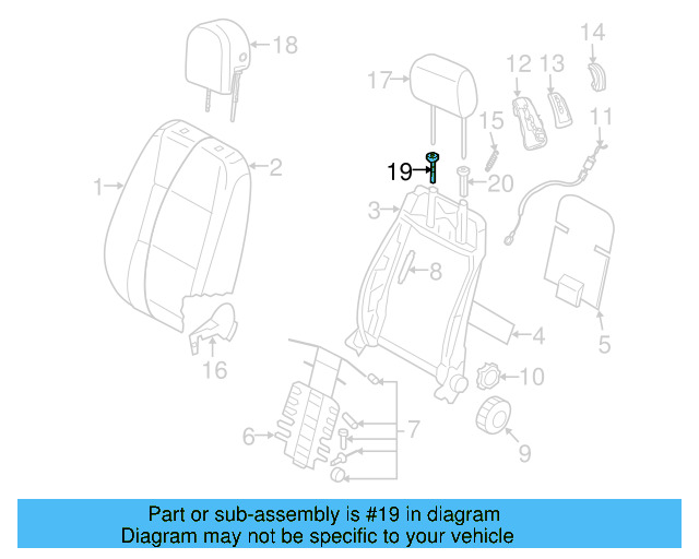 Headrest Guide 1K0-881-920-AE-82V