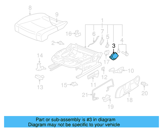 Height Adjuster 1K0-881-053-A - View 34