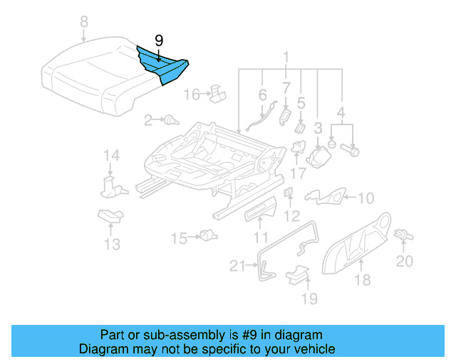 Seat Cushion Pad 1K0-881-375-AJ