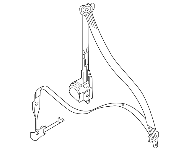 Seat Belt Assembly 561-857-705-H-RAA - View 2