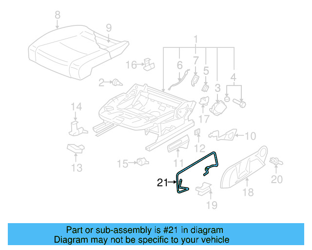 Retaining Bracket 8E0-881-560 - View 15