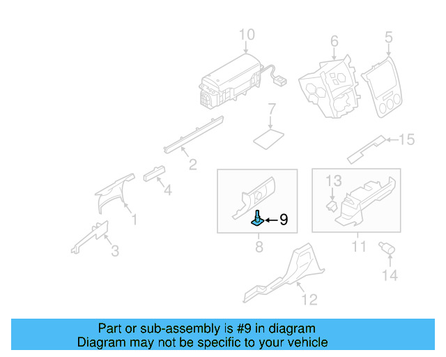 Instrument Panel Trim Panel Insulator 7M3-857-145-A - View 29