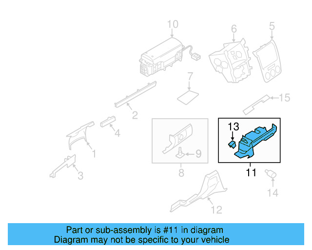 Knee Bolster 1K1-857-114-AC-95T