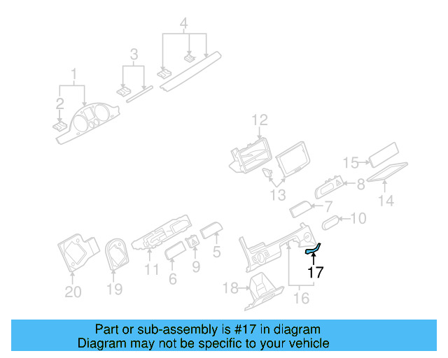 Lower Trim Panel Cover 3C1-857-660-9B9