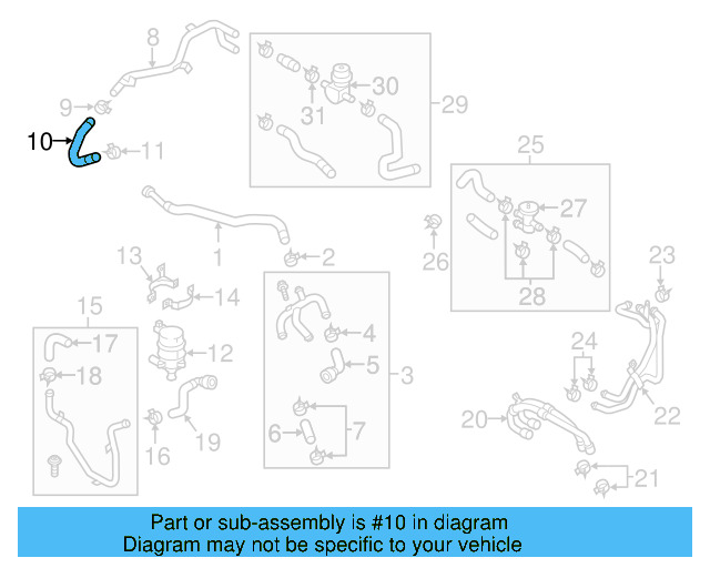 Inlet Hose 7P0-121-157-E - View 7