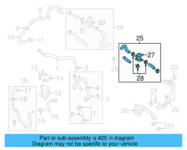 Coolant Hose 7P0-122-073-B - View 8