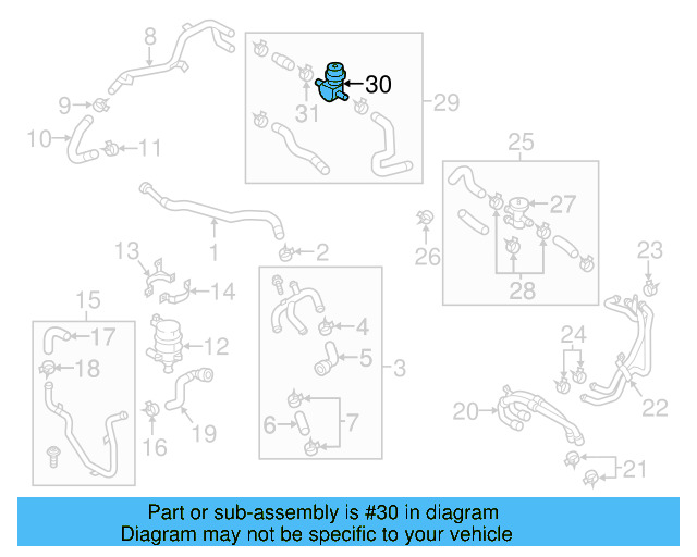 Water Valve 1J0-819-809 - View 20