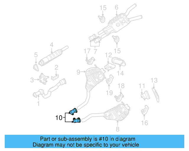 Rear Muffler Clamp 3D0-253-141-D - View 5
