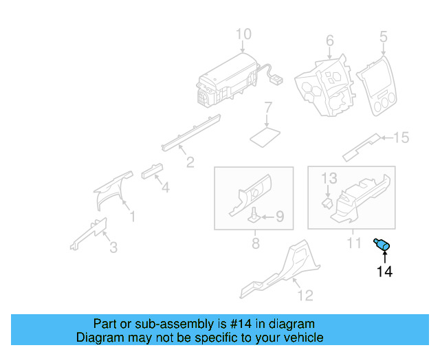 Glove Box Frame Bumper 3C0-857-145 - View 21