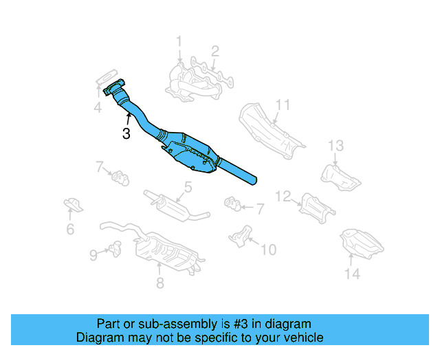 FRONT PIPE "BEV" Motor Only 1J0-254-509-AX - View 13