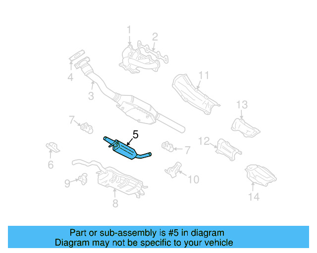 FRONT PIPE "BEV" Motor Only 1J0-254-509-AX - View 11
