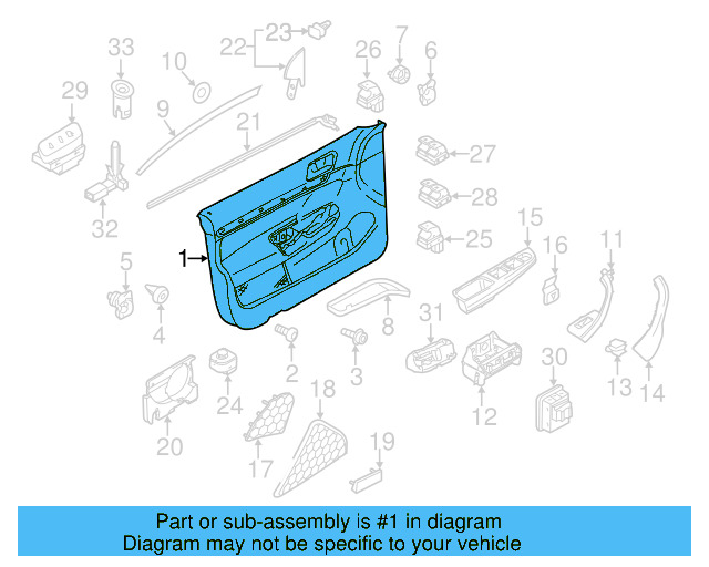 Door Trim Panel 1Q1-867-024-A-UHE