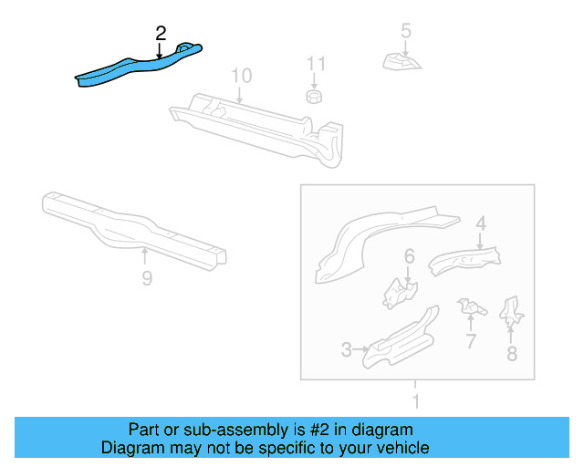 Side Member Rail 1EM-803-506 - View 3