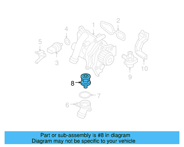 Engine Coolant Thermostat 06J-121-113-A - View 19