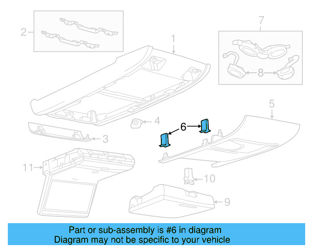 Front Cover Clip 7B0-867-633 - View 6