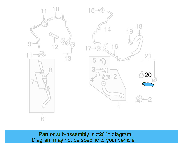 Coolant Hose 06F-121-058-D