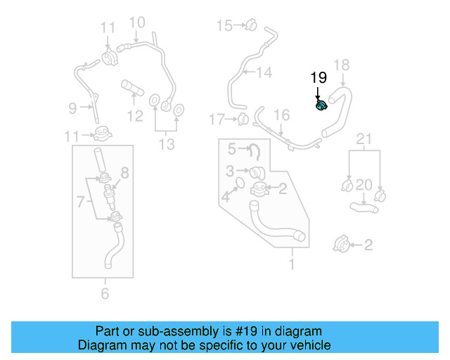 Reservoir Hose Clamp N-906-869-02 - View 176