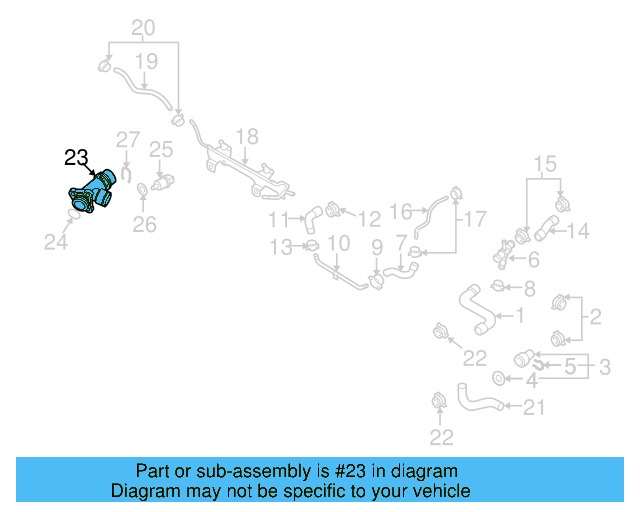 Cooling System Bypass Line Adapter 1J0-121-087-B - View 23