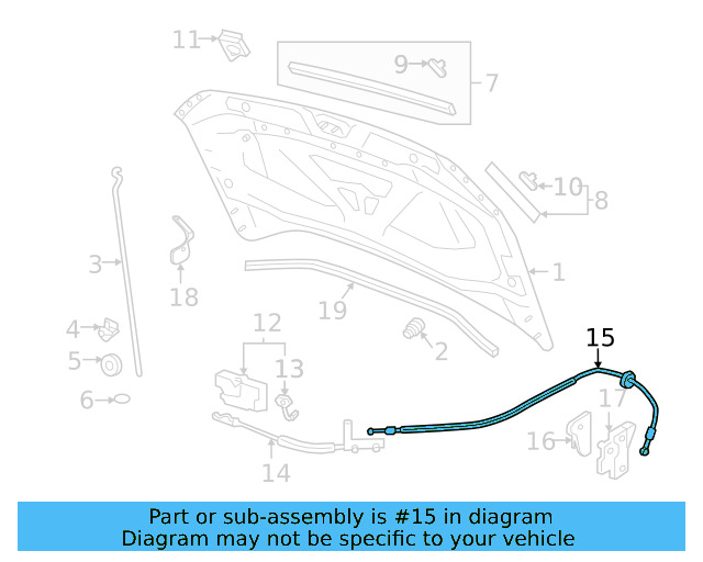 Release Cable 2GJ-823-535-B - View 3