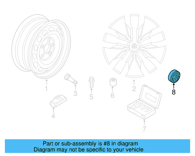Wheel Center Cap 5G0-601-171-XQI - View 40