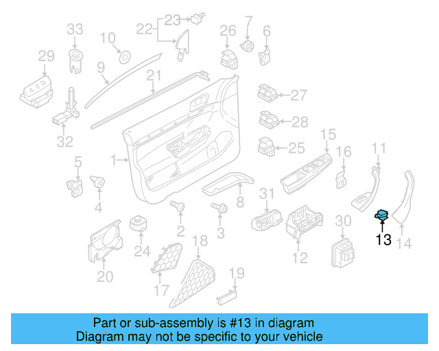 Door Panel Handle Cover Clip N-907-760-01 - View 6