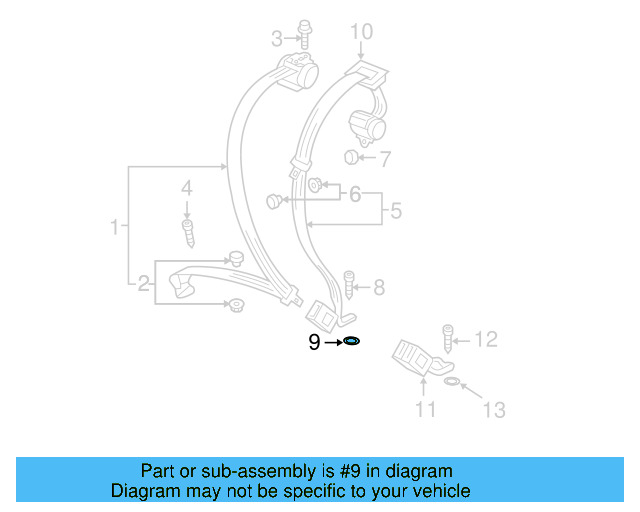 Seat Belt Guide 3C0-857-781-B-95T - View 17