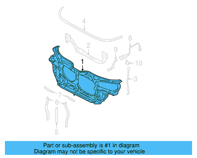 Radiator Support 3B7-805-594-F - View 2