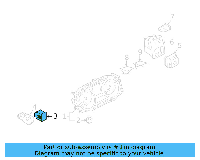 Instrument Light Rheostat 5G0-941-334-WHS - View 6