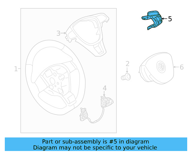 Shift Paddle 5G0-951-528-A-WHS - View 10