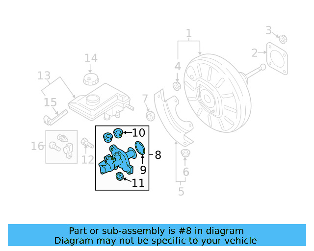 Master Cylinder 5Q1-614-019-Q-REP - View 5