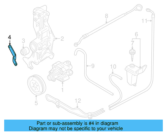 Power Steering Pump Bracket 058-145-521-D - View 6