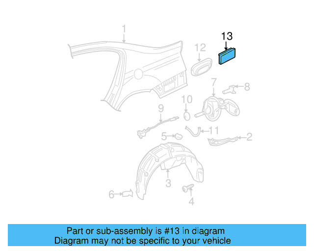 Quarter Panel Air Vent Grille 3C0-819-465 - View 35