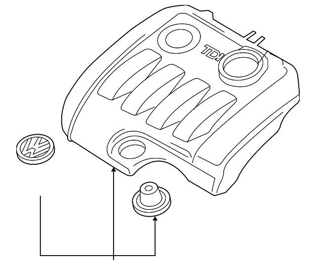 Engine Cover 038-103-925-GD - View 2